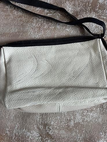 orginal canta: Açıq krem rəngli çiyin/çarpaz çanta - Material: xırda toxumalı — 3