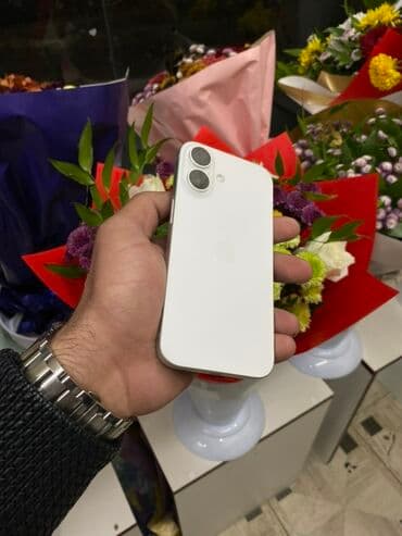 samsung s19 ultra qiymeti: IPhone 16, 128 GB, Ağ, Simsiz şarj, Face ID — 1