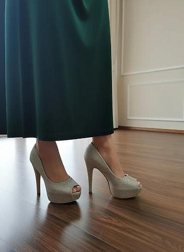 qizi: Tuflilər, Ölçü: 39, rəng - Qızılı, İşlənmiş — 1