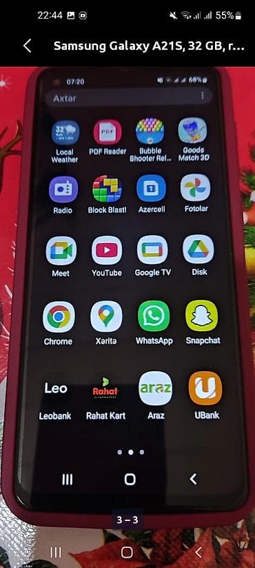 Samsung Galaxy A21S, 32 GB, rəng - Qırmızı, İki sim kartlı