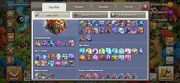 maşn oyunu: Clash of Clans hesabı 213 səviyə bütün inşaatçıları var. Köy demək — 3