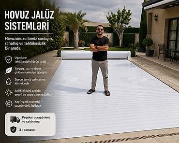 Hovuz örtüyü | Hovuz jalüzü | Hovuz tenti | Pool Cover Azərbaycan