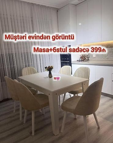 stulllar: Satılır:*Birbaşa istehsalçıdan endirimli masa dəsti*💥 *Qısa müddətli — 1