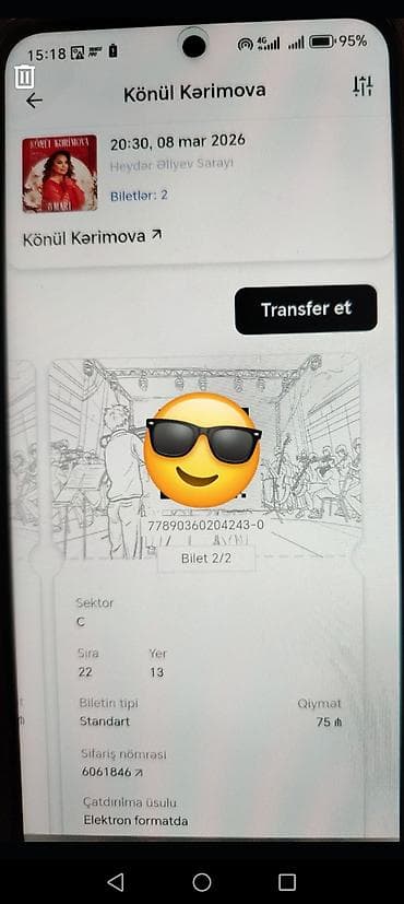 Sağlamlıq və gözəllik: Məhsul: Konsert biletləri – Könül Kərimova Tədbir: - Tarix və saat — 2