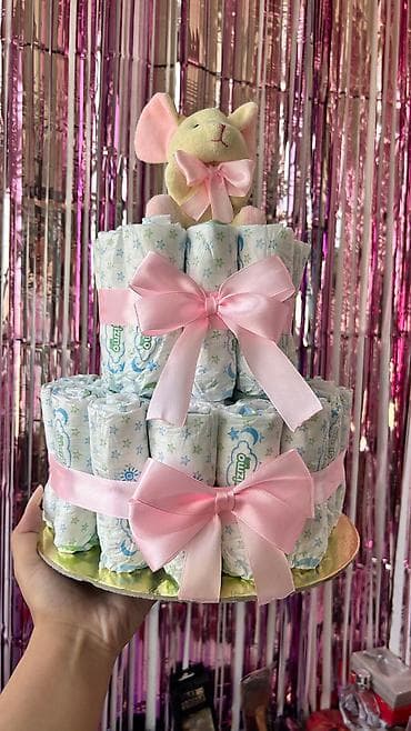 pamp: ✨🩷Sifarişlə pampers (bez) tortları.🩷✨ İstənilən formada düzəldilir — 3