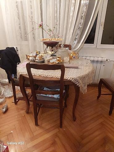 Qonaq otağı üçün, İşlənmiş, Açılmayan, Oval masa — 1