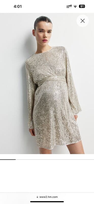 работа возьму девушку на работу: Коктейльное платье, Миди, H&M, S — 3