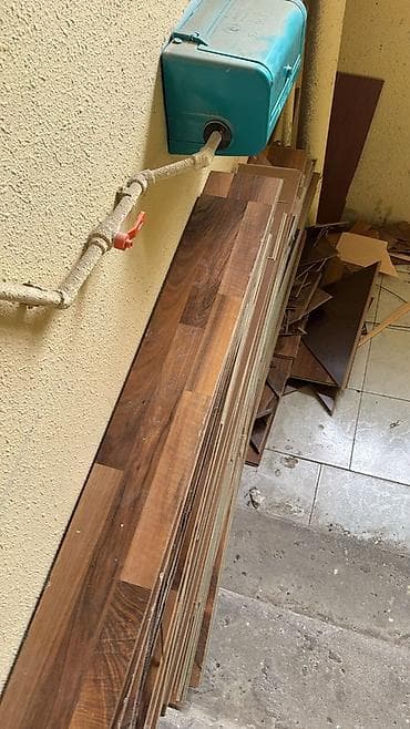 mebel taxta: MDF laminat taxta panellər – qoz ağacı naxışlı - Material — 2