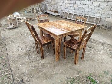 Bağ, çöl oturacaqları: Taxta stol və stullar Bağ evləri və restoran (kafe pub ) üçün taxta — 3