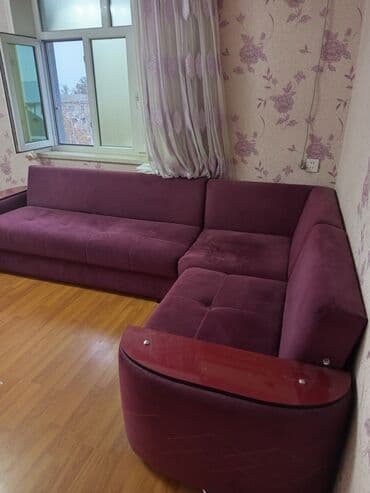 tək divan satışı: Künc divan, İşlənmiş, Açılan, Bazalı, Parça, Çatdırılma yoxdur — 2