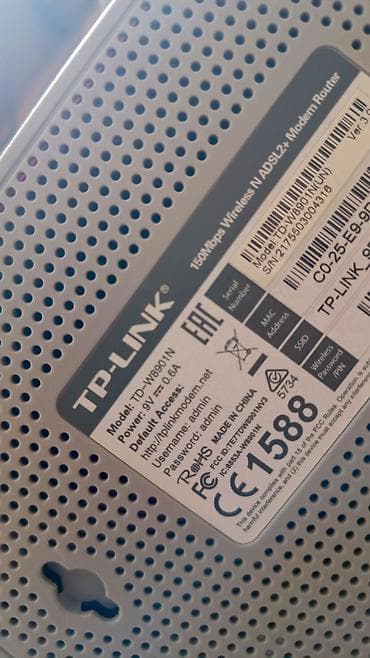 duymeli telefon: ADSL TP-Link modemi çox az istifadə olunub Tam işlək vəziyyətdədir — 2