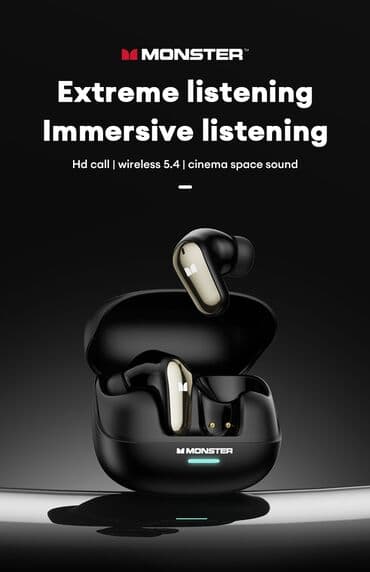 monster notebook qiyməti: Новый Беспроводные (Bluetooth) Наушники, Monster, цвет - Черный — 5
