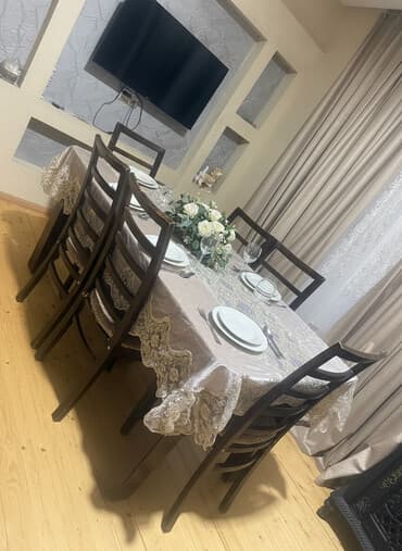 ofis stolu: İşlənmiş, 6 stul — 1