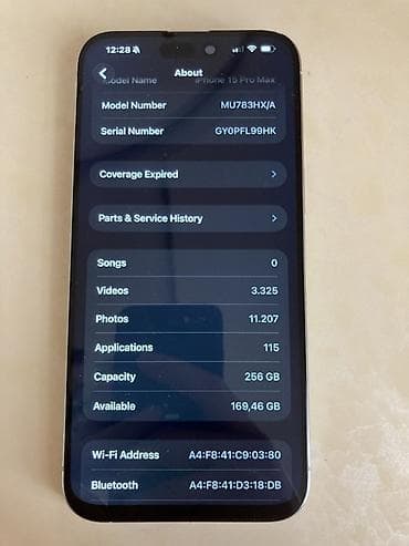 ikinci el 11: IPhone 15 Pro Max, 256 GB, White Titanium, Face ID — 2