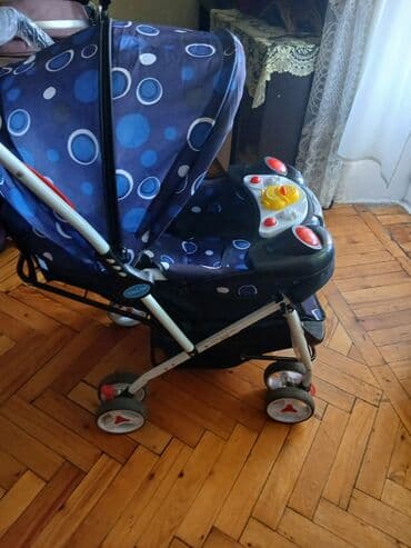 uşaq beysbolkaları: Uşaq arabası – mavi rəngli, dairə naxışlı Xüsusiyyətlər: - Tam — 2