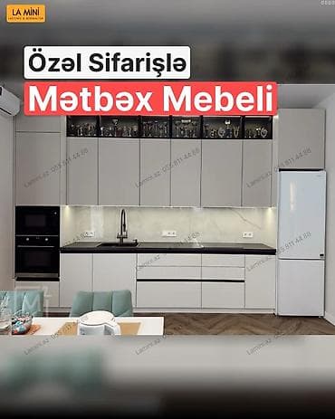 Özəl sifarişlə hazırlanan mətbəx mebeli - Minimalist, müasir dizayn — 1