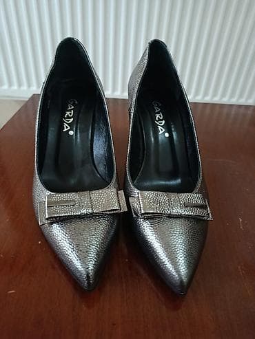 ayaggabı: Qadın klassik tufli dəsti 1) Marka: GARDA - Rəng: metalik boz - Burun — 2