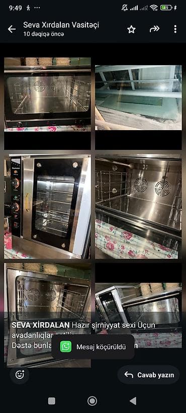 İstehsal avadanlığı: *SEVA XİRDALAN* Hazır şirniyyat sexi Üçun avadanlıqlar satilir. Dəstə — 1