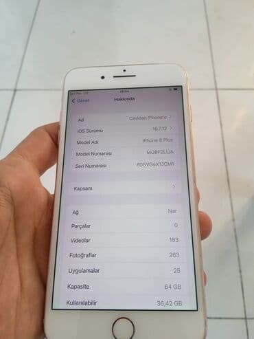 ipad kontakt home: IPhone 8 Plus, Qızılı, Barmaq izi — 5