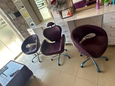 Saç kəsimi kreslosu bənövşəyi rəng