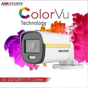 Hikvision 5meqapiksel, colorvu, 24 saat rəngli, 40 metrə qədər gecə