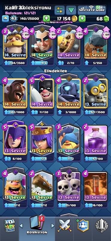 İdman və hobbi: Clash Royale hesabı - Kral səviyyəsi: 43 - Kubok: 9004+ - Qızıl: 17 — 2