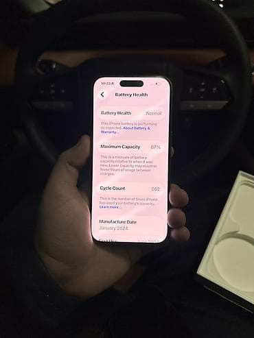 basofka qutusu: IPhone 15 Pro, Natural Titanium, Face ID — 2