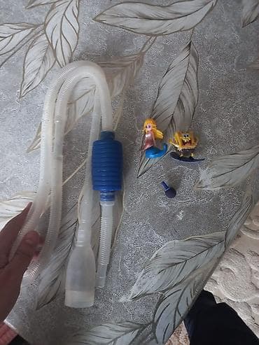 Akvaryum üçün sifon və aksesuarlar dəsti - Əl nasosu ilə işləyən