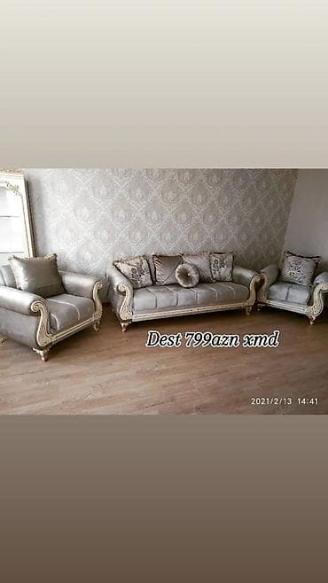 ev damaşnik: Klassik üslubda mebel dəsti Tərkibi: - 1 ədəd 3 nəfərlik divan - 2 — 1
