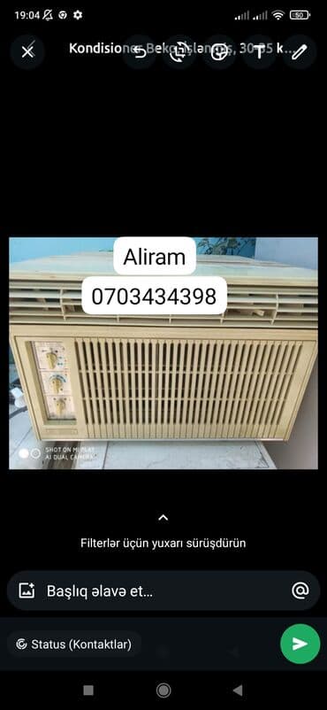 kondisioner 2 ci əl: Kondisionerlər — 1