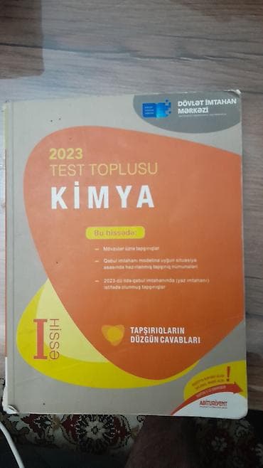Məhsul: “Kimya – 2023 Test Toplusu” (I hissə) Nəşriyyat/İstehsalçı
