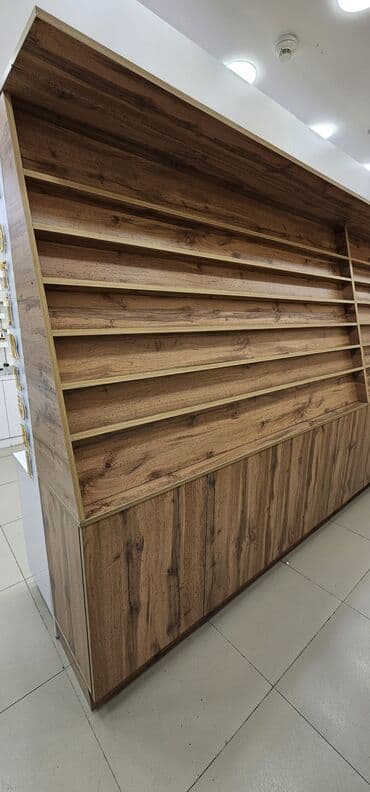 çörək vitrini: 1ededin qiymetMağaza vitrin dəsti – şüşəli vitrin və divar rəf sistemi — 3