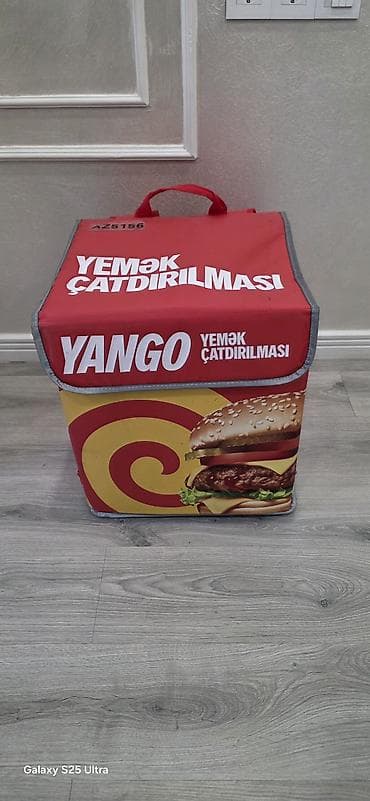 Оборудование для бизнеса: YANGO Yemək Çatdırılması üçün termo kürək çantası - Rəng: qırmızı — 1