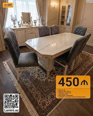 kohnə stul: Masa dəsti – La Mini • Ölçü: 100 × 200 sm • Mexanizm: Açılmayan • — 1
