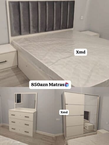 işıqlı guzgu: İkinəfərlik çarpayı, Dolab, Yeni — 1