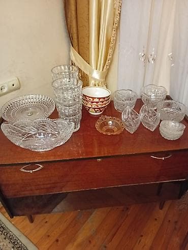 balaca pec: Kristal və şüşə süfrə dəsti - Müxtəlif ölçü və formalarda kristal — 1