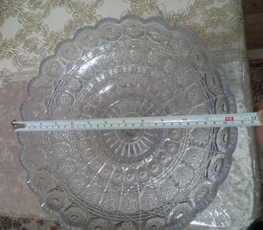 Şüşə meyvə/qəlyanaltı qabı - Material: qalın, şəffaf şüşə - Dizayn