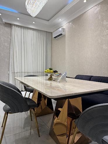 nerj stollar: Qonaq otağı üçün, İşlənmiş, Açılan, Kvadrat masa, 4 stul — 1