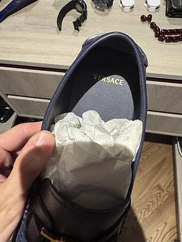 синие мужские мокасины: Məhsul: Kişi mokasinləri – Versace - Rəng: tünd göy (navy) - — 3