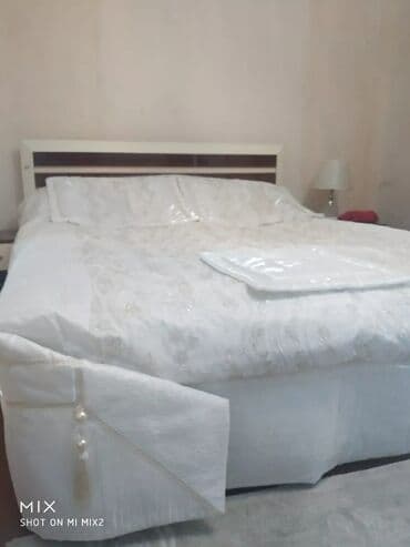 türk tekstil: Yataq üçün İşlənmiş rəng - Ağ Yataq örtüyü, Ödənişli çatdırılma — 4