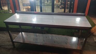 restoran avadanliq: Bu mətbəx tezgahı paslanmayan poladdan hazırlanmışdır və kommersiya — 4