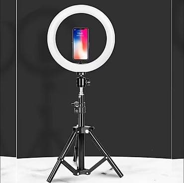 26 sm LED Ring Light + tənzimlənən stolüstü tripodu və telefon