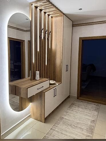 qab dolabi: Dəhliz üçün müasir dizaynlı gardırop və paltar asqısı dəsti - — 3