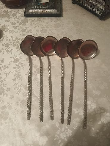 Melixyor qaşıq dəsti – 8ədəd - Material: melixyor başlıq, metaldan — 5