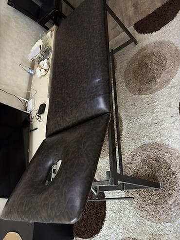 salon stol: Masaj/Psixoterapiya üçün tənzimlənən masaj masası - Material: tünd — 2
