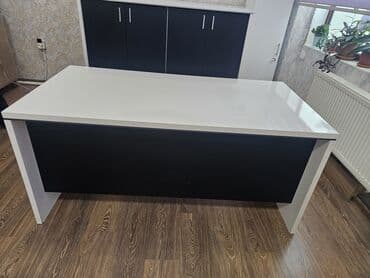 белый рабочий стол: Для директора, Прямоугольный стол — 1