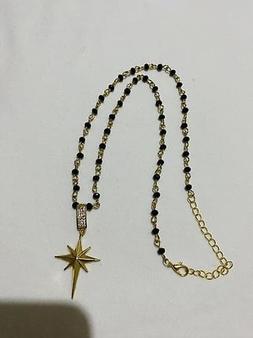 Бижутерия: Boyunbağılar svarovski qaşlı - Zəncir: incə halqalı, qızılı rəngli — 6