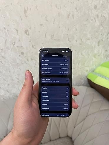 Kompüter, noutbuk və planşetlər: IPhone 16 Pro, 256 GB, Graphite, Zəmanət, Barmaq izi, Simsiz şarj — 3