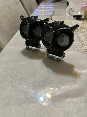 2 Adet Çift Renkli LED Motosiklet Baykuş Yardımcı Lamba Sürüş Işığı