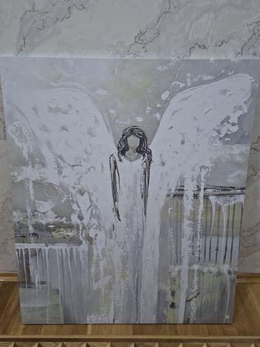 Alfa Romeo: Abstrakt tablo – “Mələk” mövzulu - Texnika: Kətan üzərində akril boya — 2